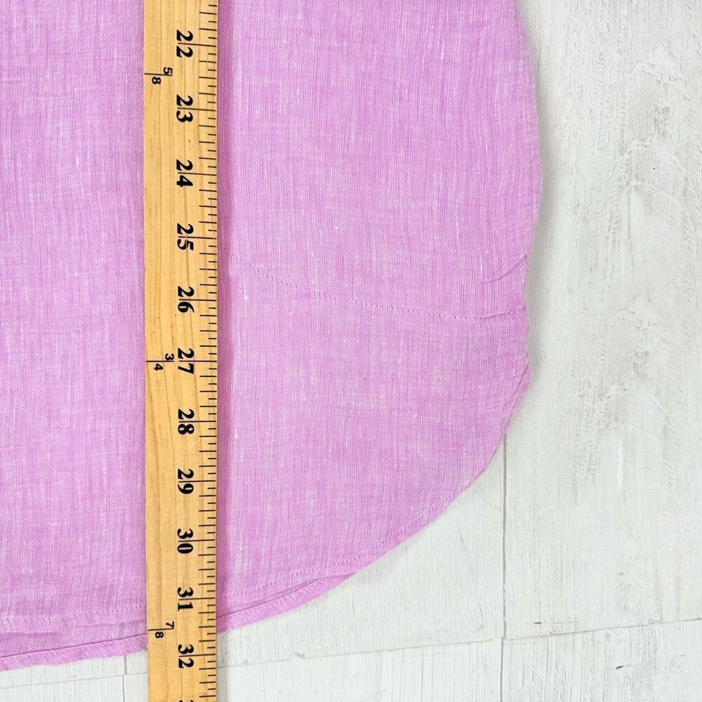 J.Jill Love Linen Relaxed Tunic Top Size L Petunia Pink Lagenlook Coastal Beach - Picture 15 of 16